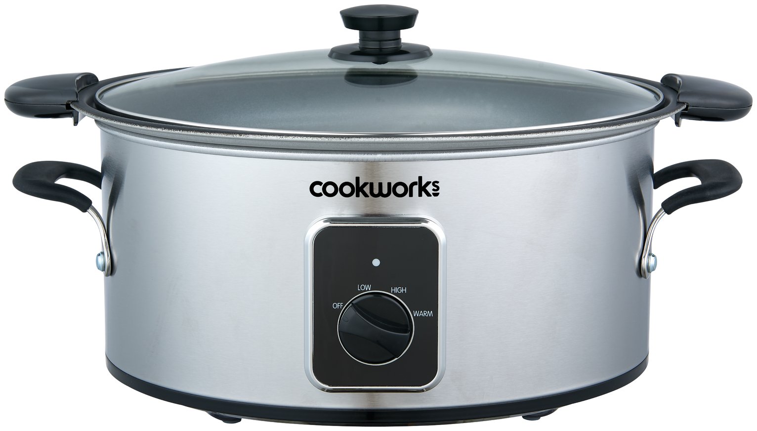 Cookworks 4.5L Searing Slow Cooker - Stainless Steel