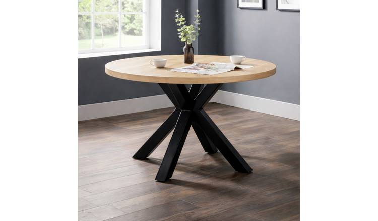 Julian Bowen Berwick 4 Seater Round Dining Table - Natural