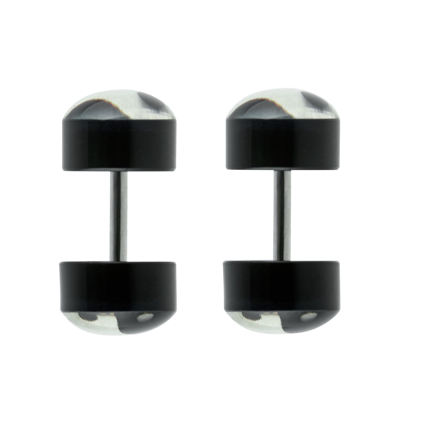State of Mine Stainless Steel Ying Yang Fake Plug - Set of 2