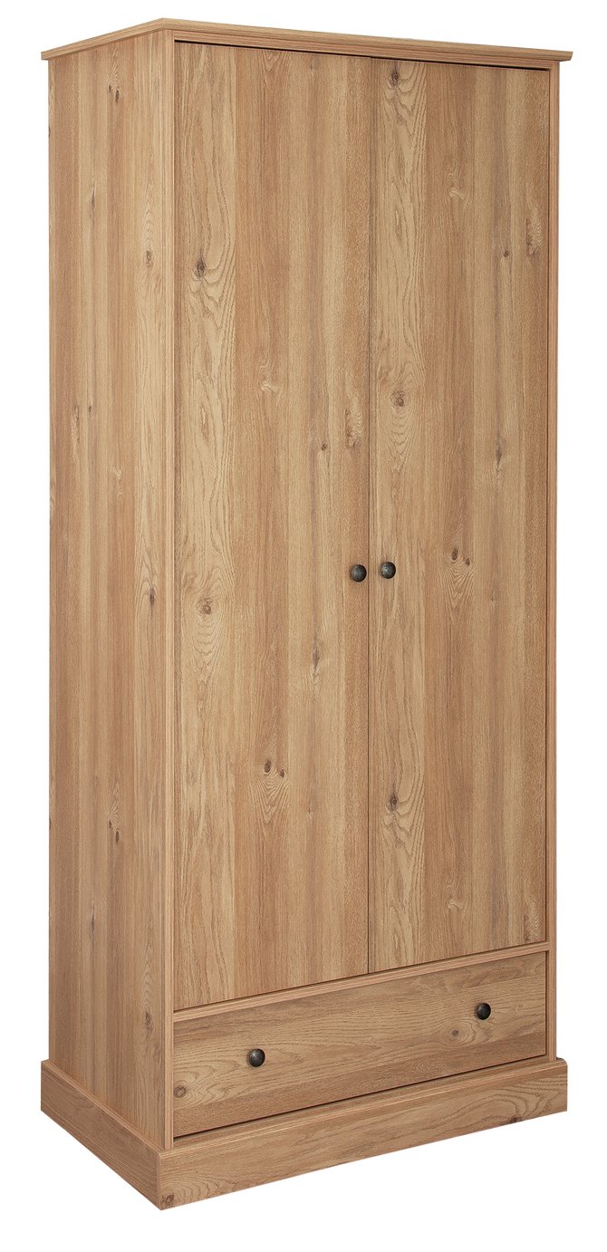 Argos Home Kensington 2 Door 1 Drawer Wardrobe - Oak Effect