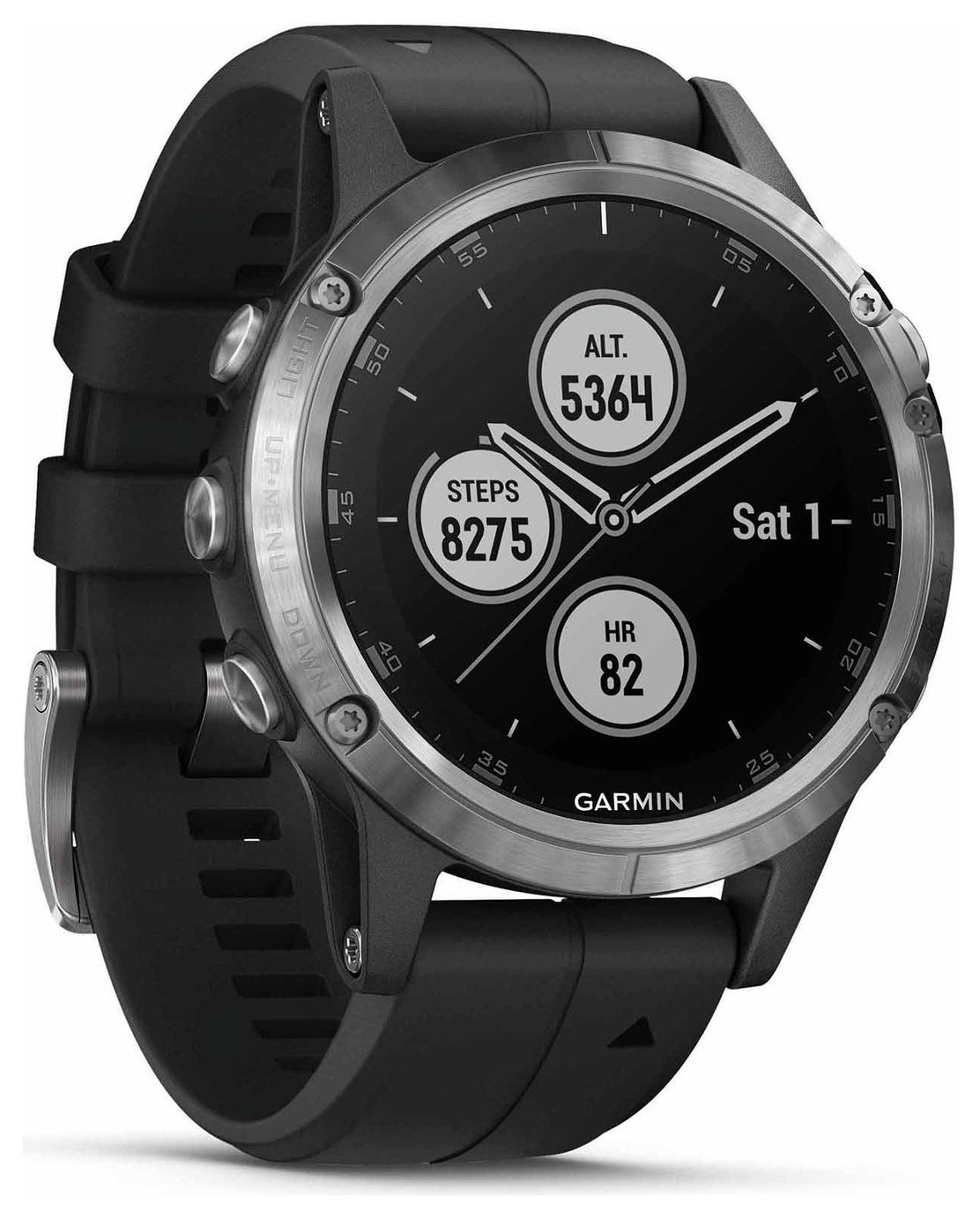 Garmin Fenix 5 Plus GPS Smart Watch - Silver & Black