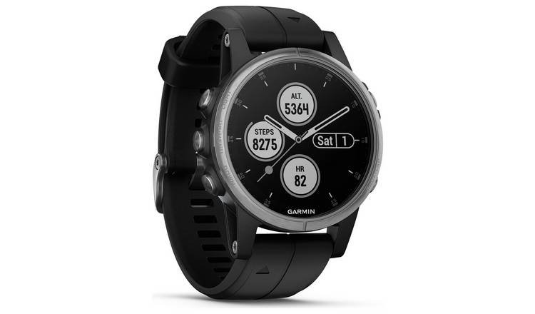 Garmin Fenix 5S Plus GPS Smart Watch - Silver & Black