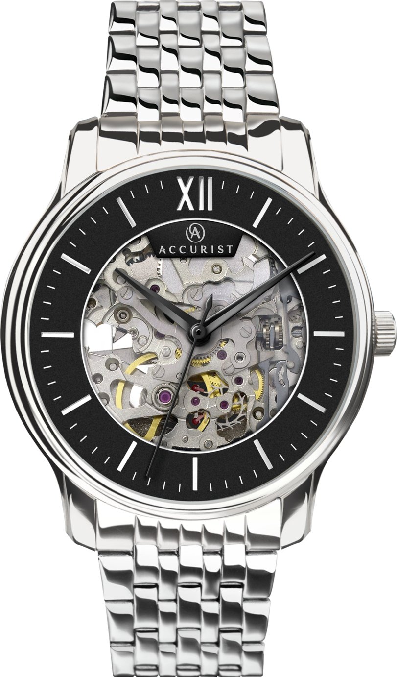 Accurist Men's Silver Stainless Steel Skeleton Watch review