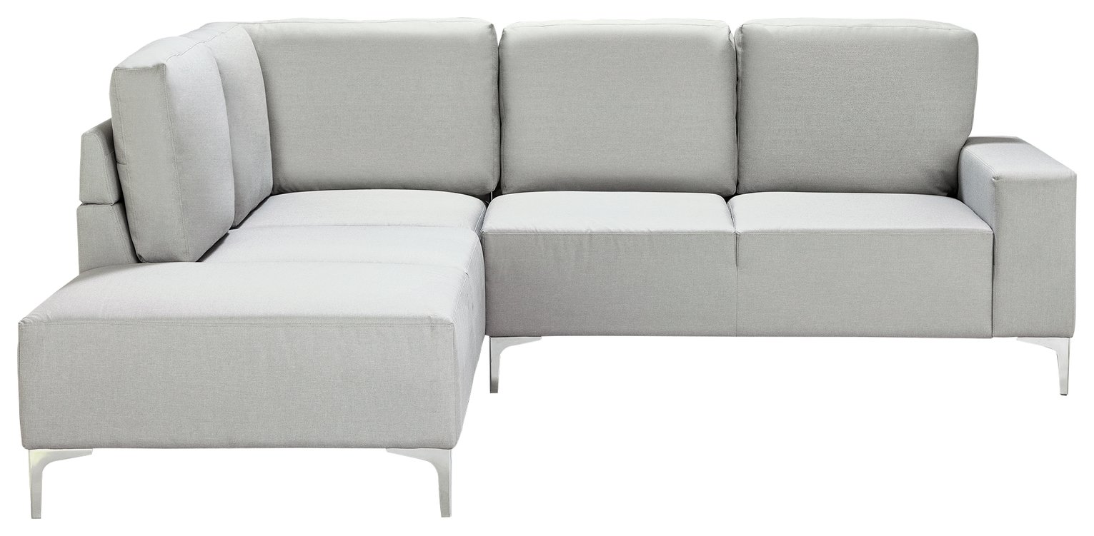 Argos Home Hale Left Corner Fabric Sofa - Light Grey