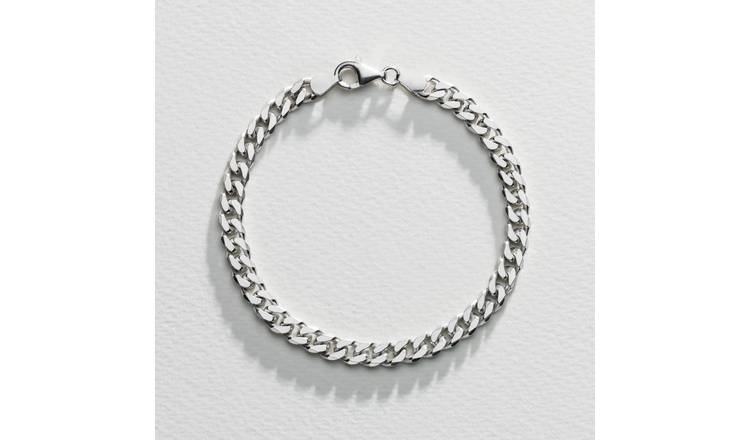 Silver curb hot sale chain argos