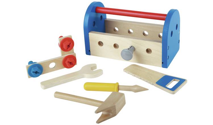 Childrens wooden on sale tool box