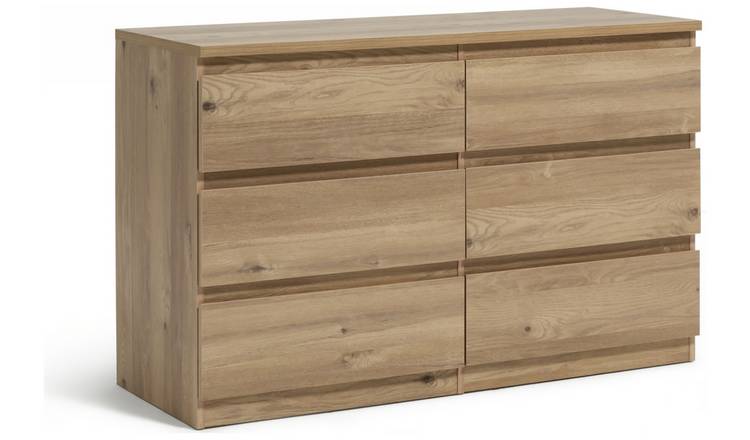 Buy Argos Home Jenson 3 3 Drawer Chest Of Drawers Oak Effect