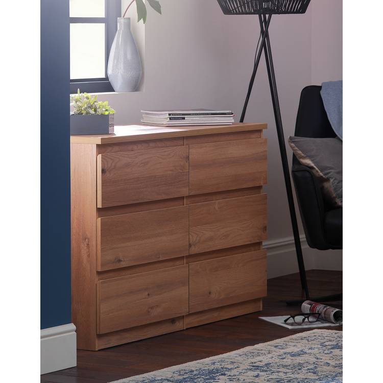 Habitat Jenson 6 Drawer Chest - Oak Effect 0