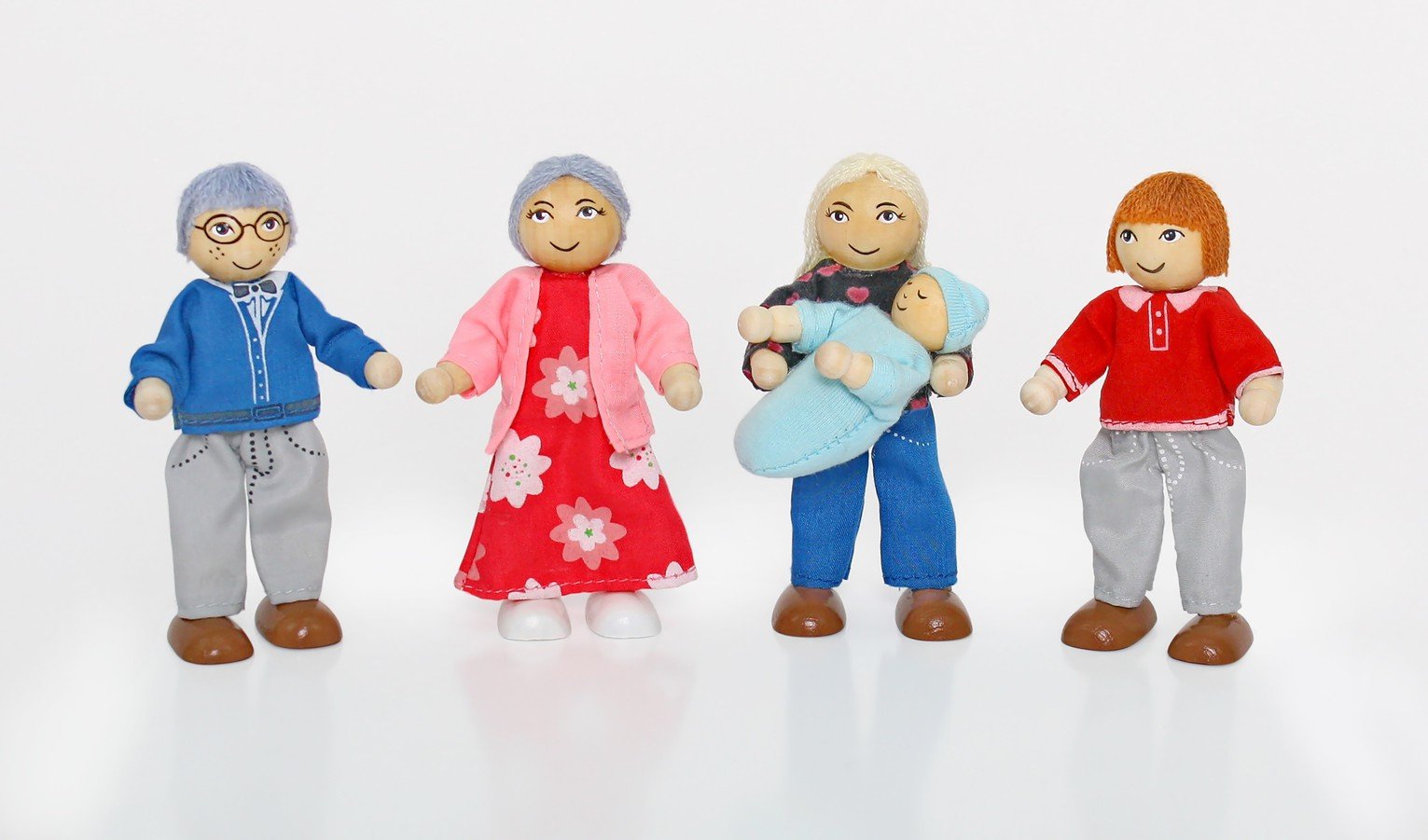 Chad Valley Wooden Dolls House Family Set Chad Valley Wooden Dolls House Family Set