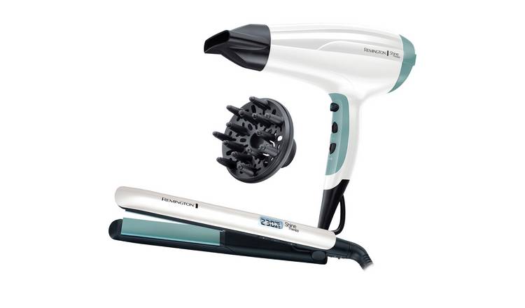 Cheap hair dryer shop and straightener set