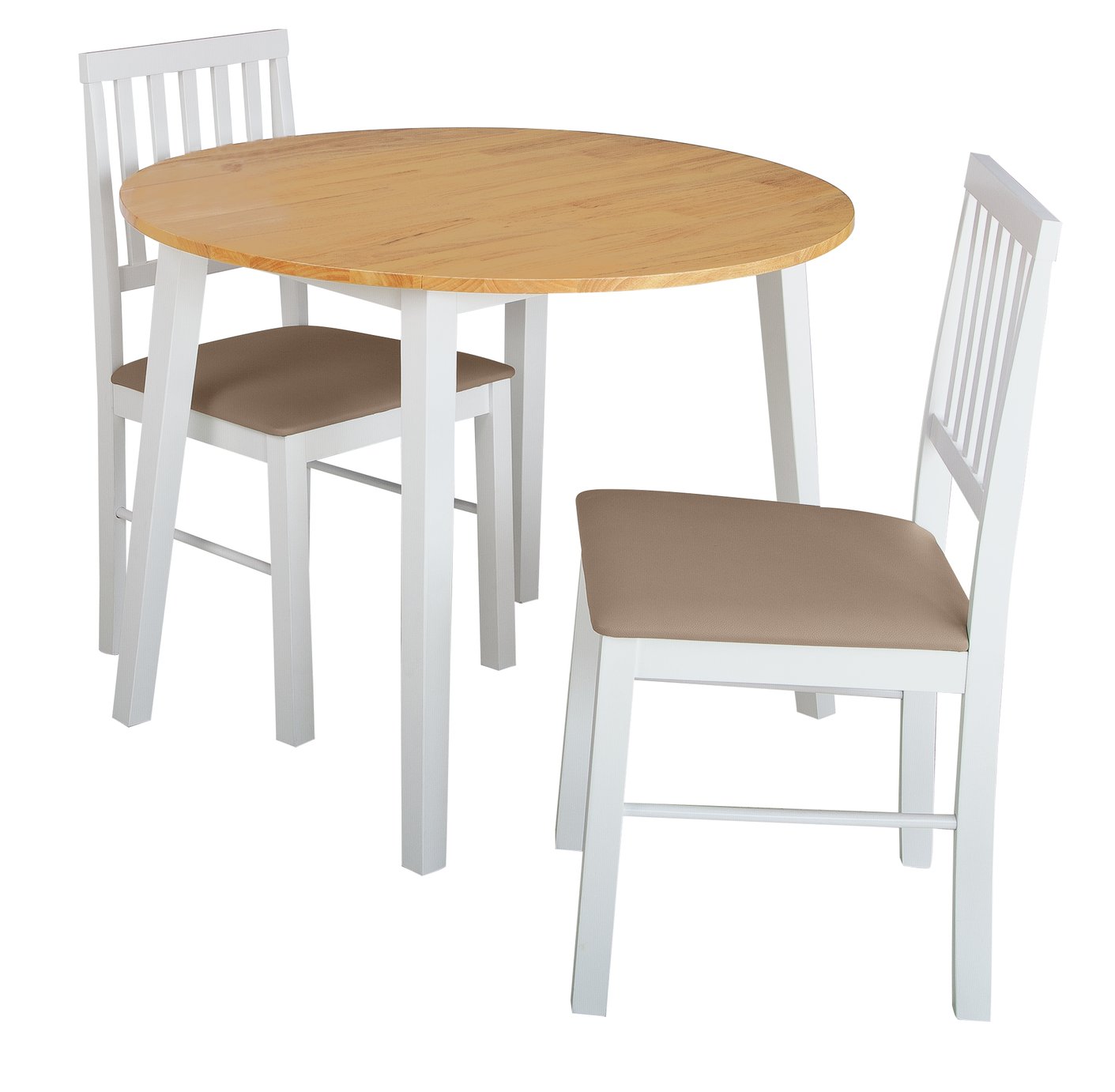 Argos Home Kendal Solid Wood Extending Table & 2 Chairs