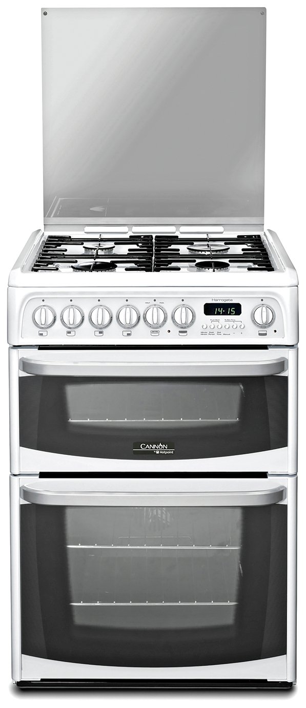 Hotpoint Cannon CH60DHWF 60cm Double Dual Fuel Cooker -White