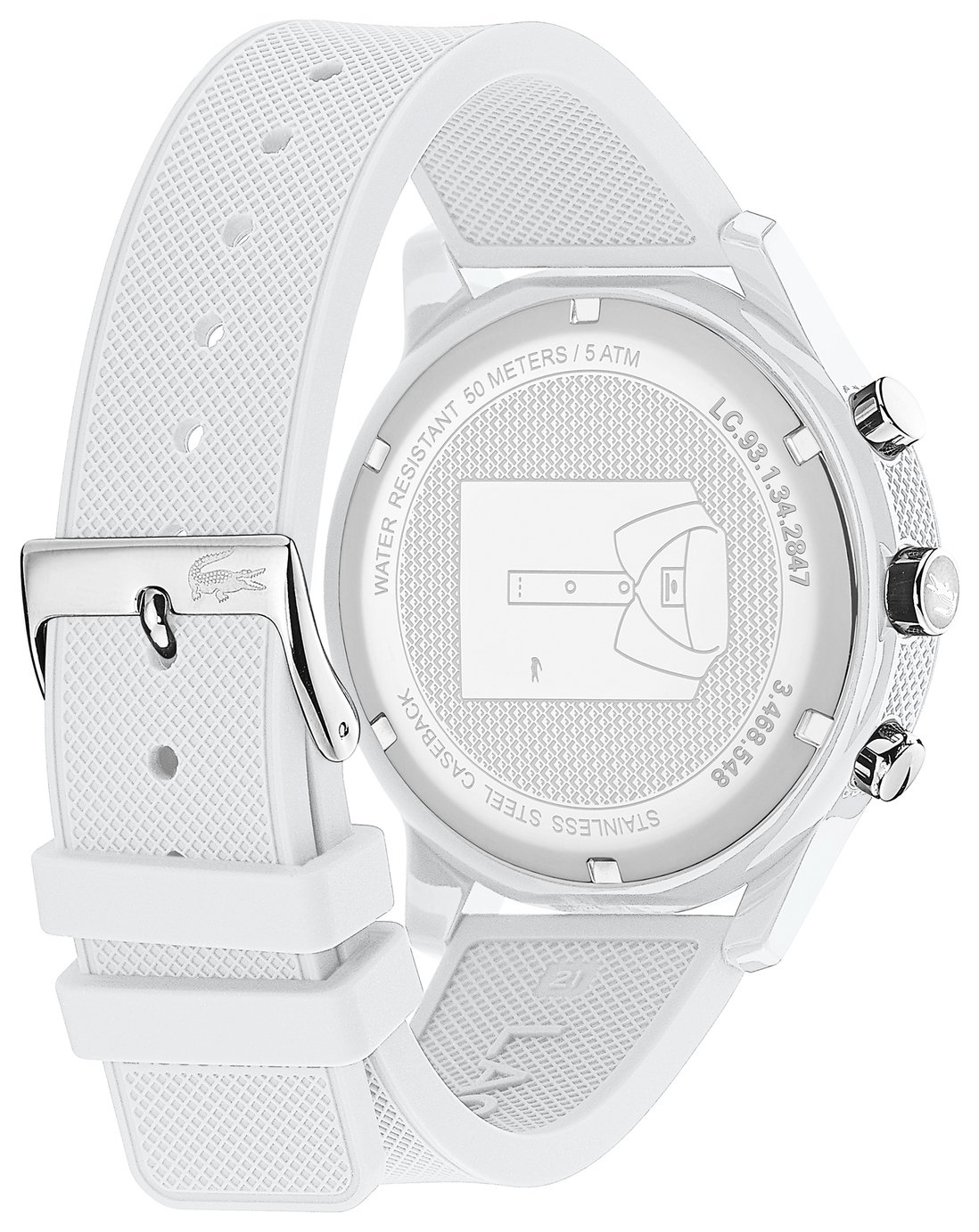 lacoste 12.12 watch white