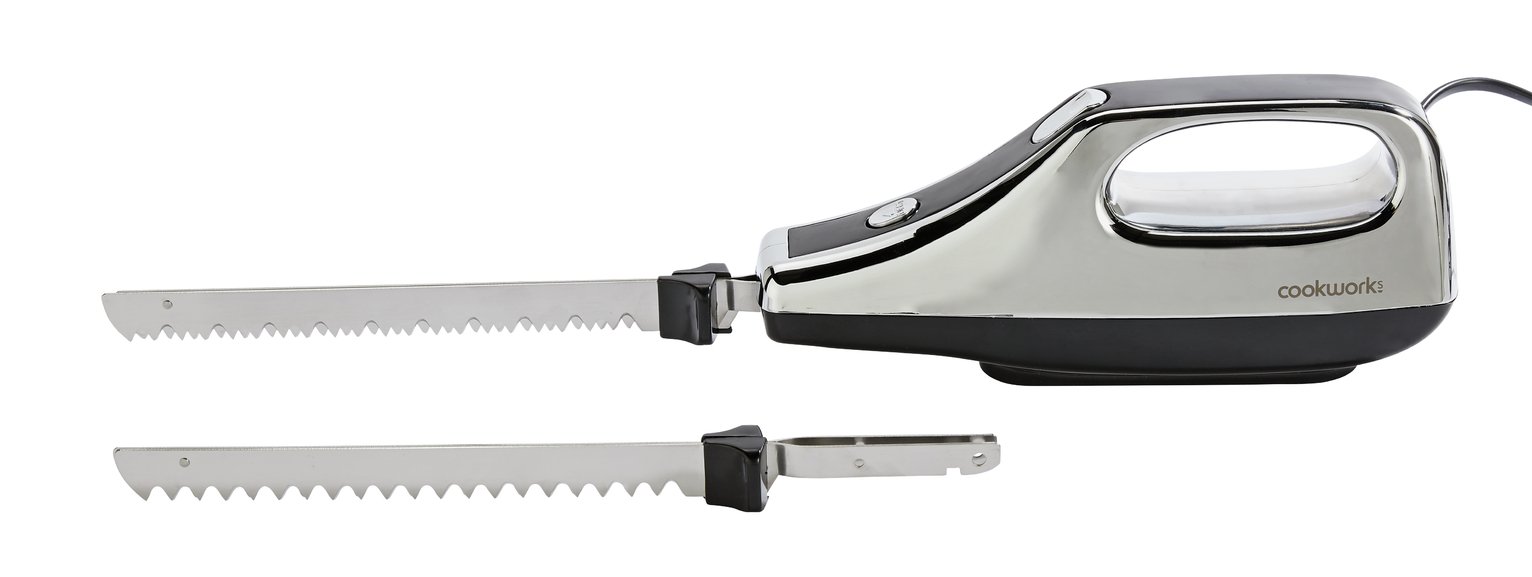 Cookworks 2 Blade Electric Knife - Silver