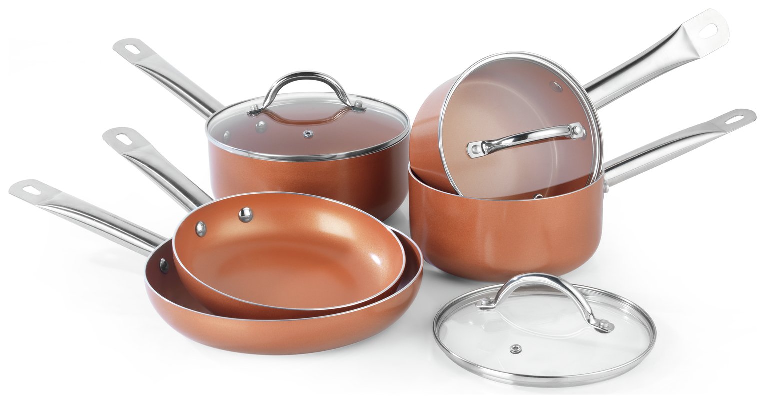 Salter 5 Piece Copper Ceramic Collection Pan Set Reviews