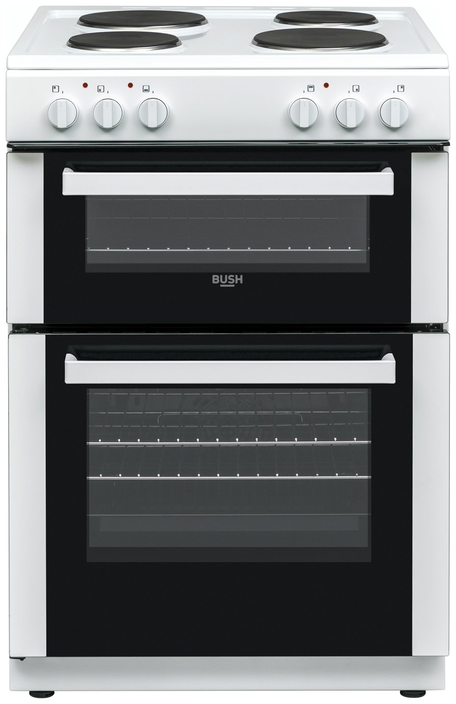 Bush DHBET60W 60cm Twin Cavity Electric Cooker - White