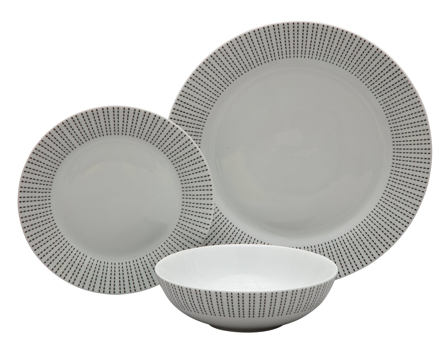 Argos Home Ditsy Dot Porcelain 12 Piece Dinner Set