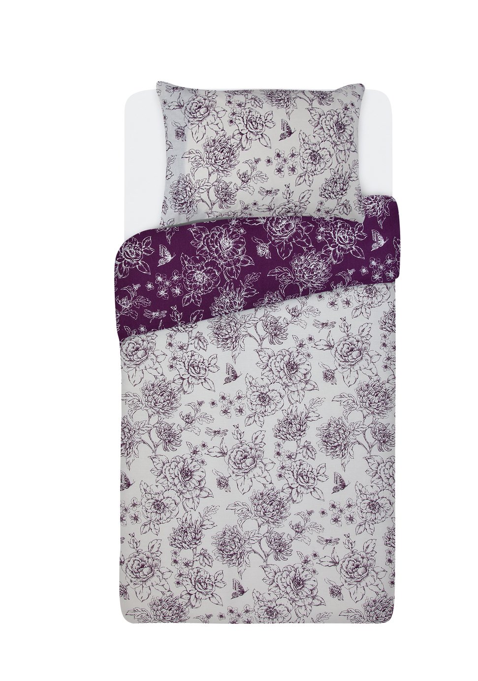 Argos Home Grace Plum Bedding Set - Single