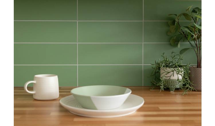 Wallpops Subway Green Tiles Wall Sticker