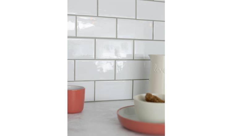 In Home Subway 3D White Tiles Wall Sticker