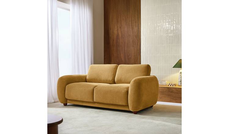 Habitat Casper Fabric 2 Seater Sofa - Camel