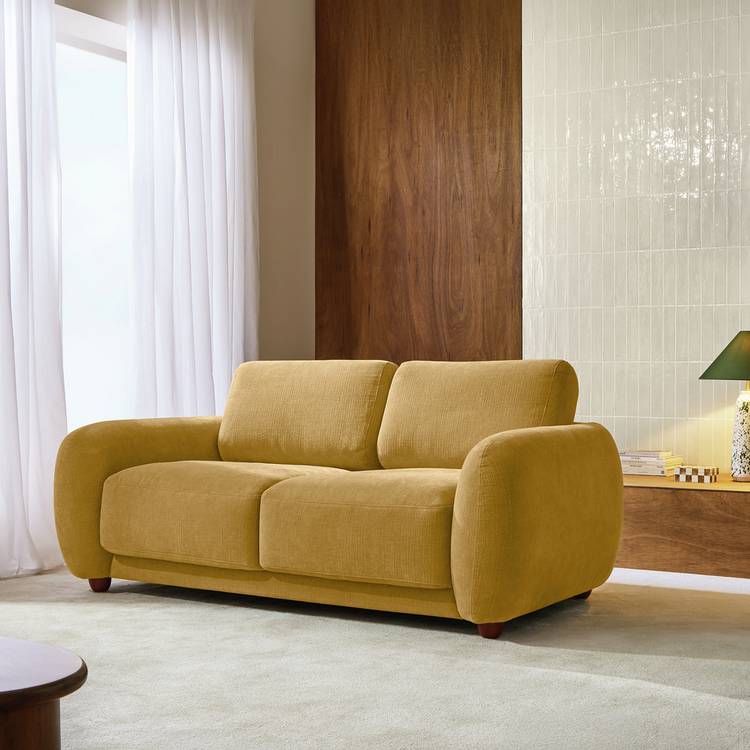 Habitat Casper Fabric 2 Seater Sofa - Camel 0