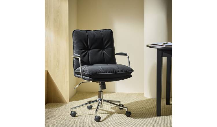 Habitat Orwell Soft PU Office Chair - Black