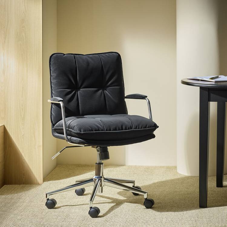 Habitat Orwell Soft PU Office Chair - Black 0