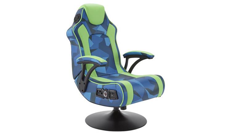 Buy X Rocker Geo Camo 2.1 Stereo Audio Gaming Chair Blue Green