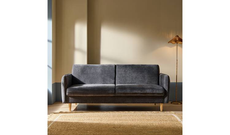 Habitat Terry Fabric 3 Seater Clic Clac Storage Sofa Bed - Grey