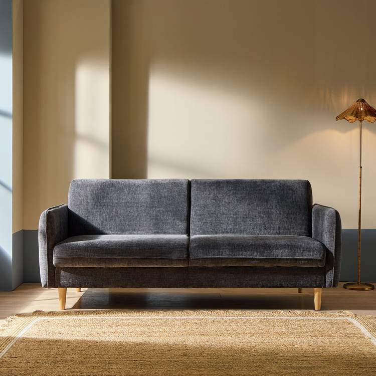 Habitat Terry Fabric 3 Seater Clic Clac Storage Sofa Bed - Grey 0