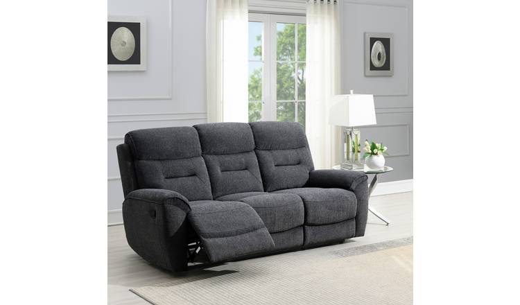 Sofa Source Huntington 3 Seater Recliner Sofa - Dark Grey