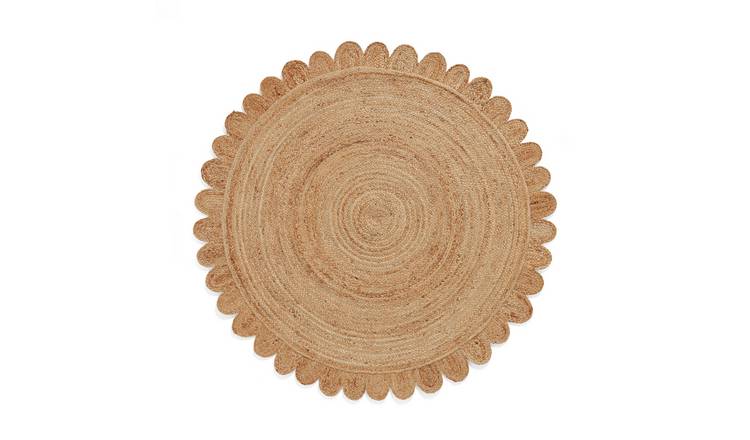 Think Rugs Savannah Round Natural Jute Flatweave Rug - 120cm