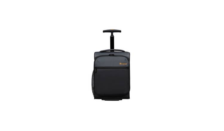 IT Luggage Duo-Tone 2 Wheel Soft Underseat Suitcase - Black & Grey