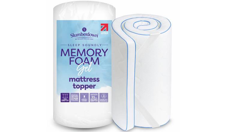 Slumberdown Gel Memory Foam 5cm Mattress Topper - Super King