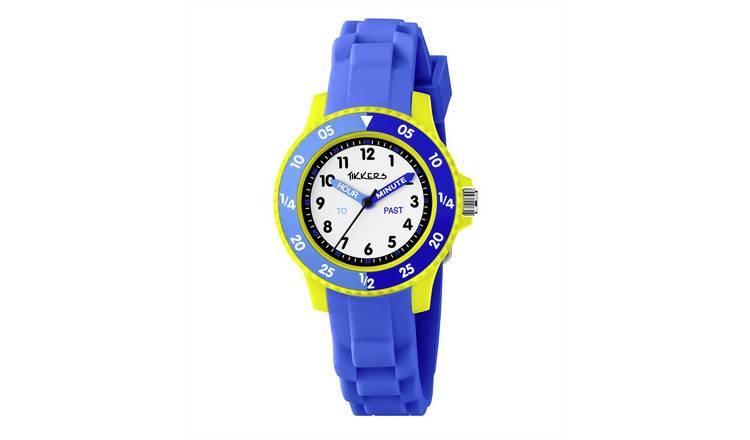 Tikkers Kids Blue Time Teacher Silicone Strap Watch