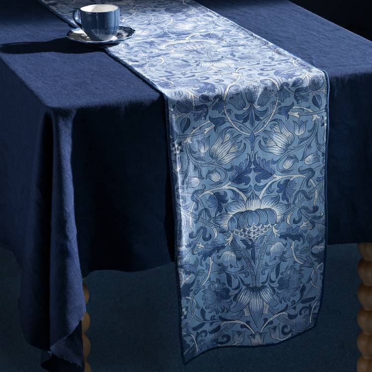 Habitat x Morris & Co. Inky Reversible Table Runner - Blue 0