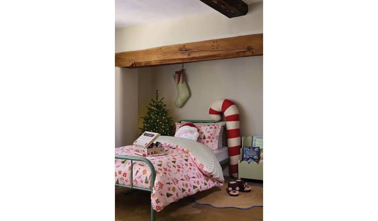 Argos Home Kids Cotton Christmas Vintage Fairy Pink Bedding Set - Double