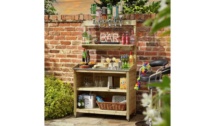 Rowlinson Natural Timber Finish Garden Mini Bar