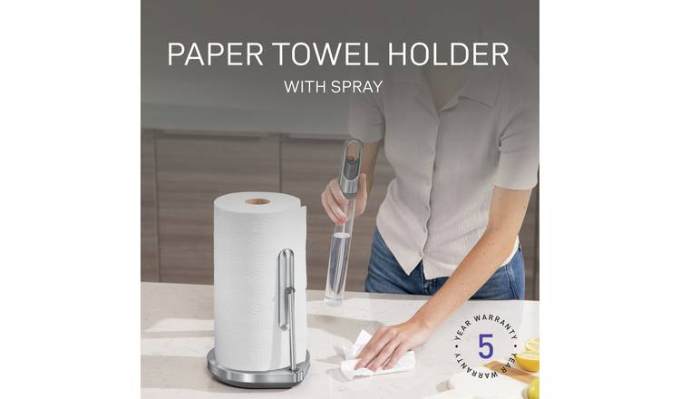 Simplehuman Paper Towel Holder With Spray Pump
