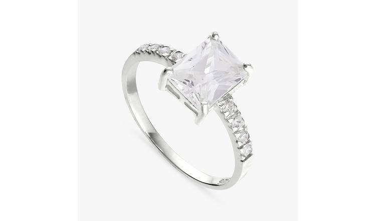 Revere Sterling Silver Radiant Cut Dress Ring - Large