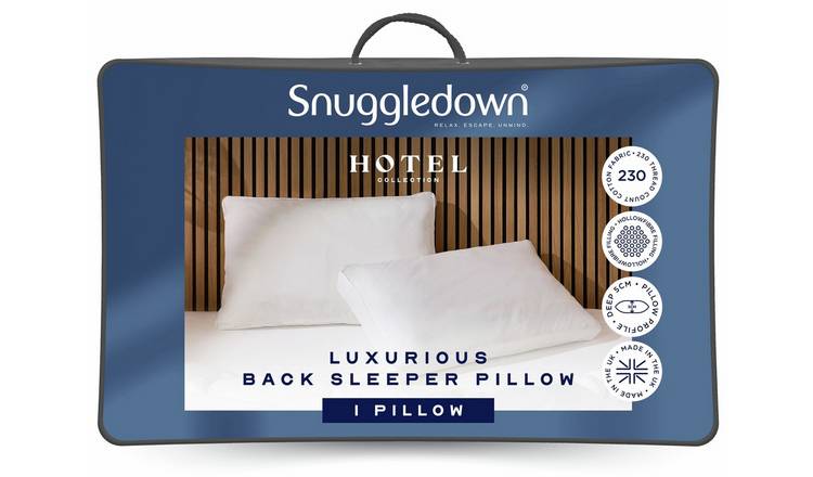 Snuggledown Hotel Back Sleeper Medium Soft Pillow - 1 Pack