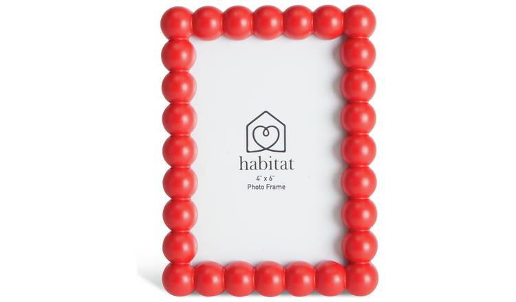 Habitat Bobble Picture Frame - Red - 17x13cm