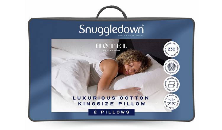 Snuggledown Hotel Luxury Cotton Kingsize Pillow - 2 Pack