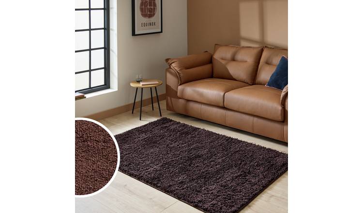 Argos Home Teddy Brown Shaggy Rug - 160x230cm