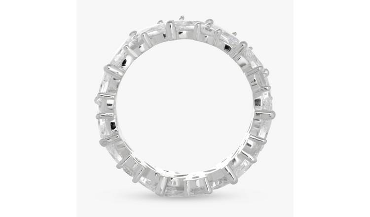 Revere Sterling Silver Marquise Eternity Ring - Large