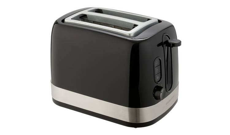 Buy Cookworks Illuminated 2 Slice Toaster - Black Plastic, Toasters