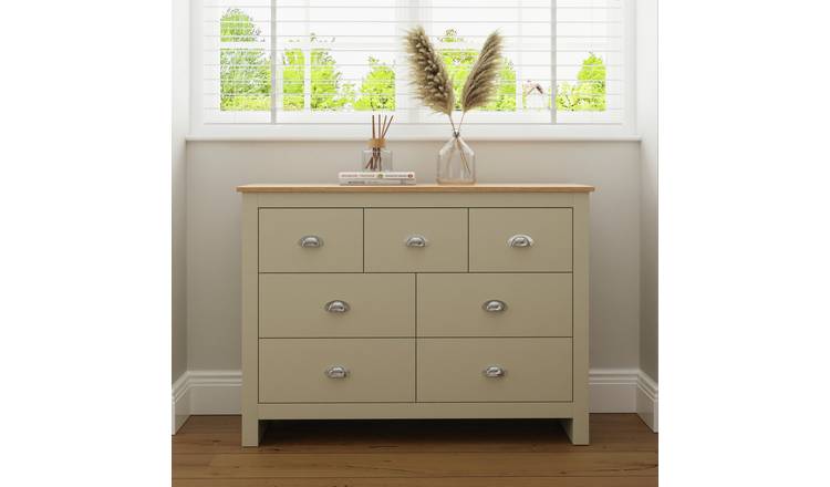 GFW Lancaster 7 Drawer Chest - Cream