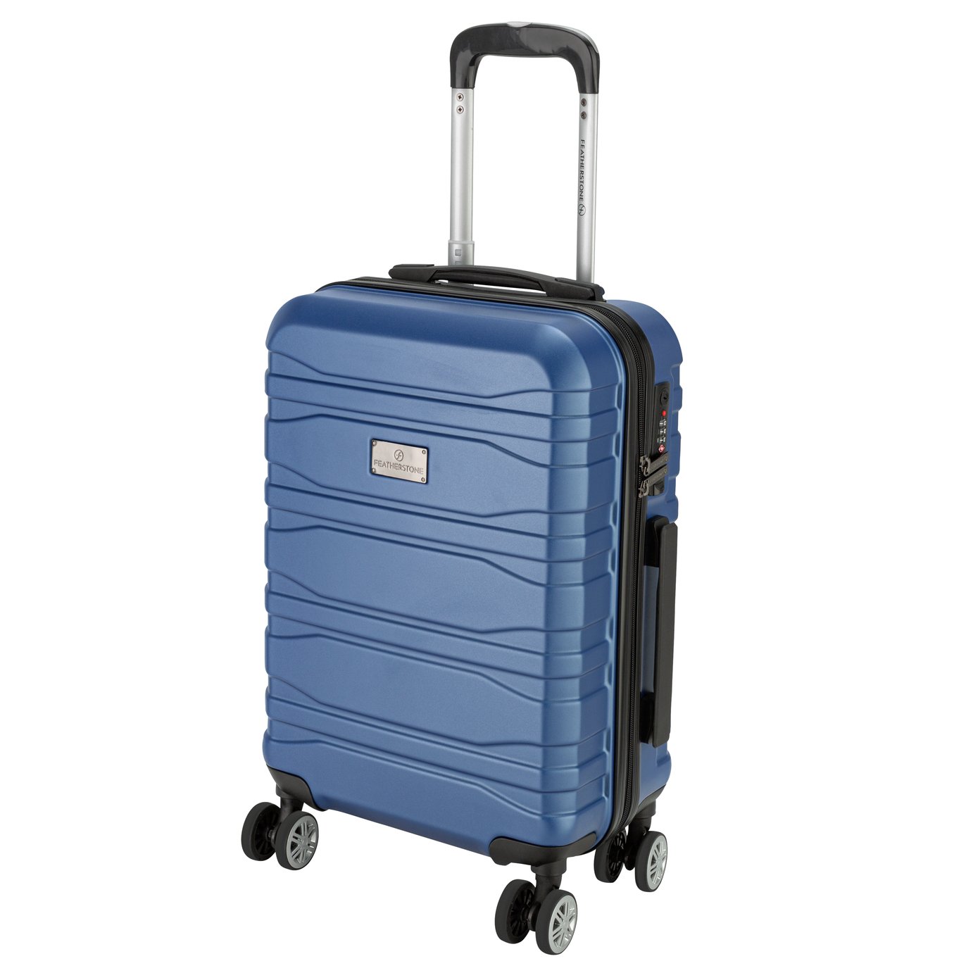 Featherstone 8 Wheel Hard Cabin-Size Suitcase - Navy