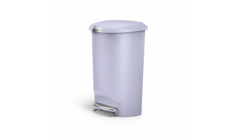 Simplehuman 50 Litre Plastic Semi Round Pedal Bin - Lilac